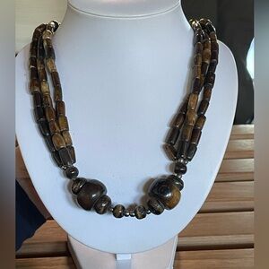 Chunky wood necklace
